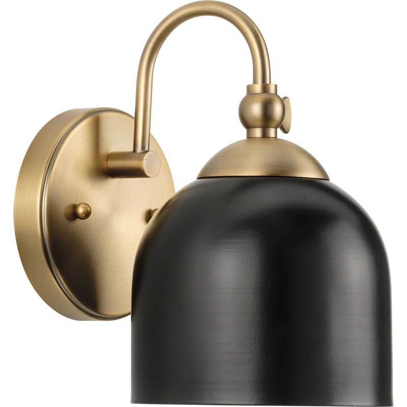 Dalton One Light Bath Vanity in Vintage Brass