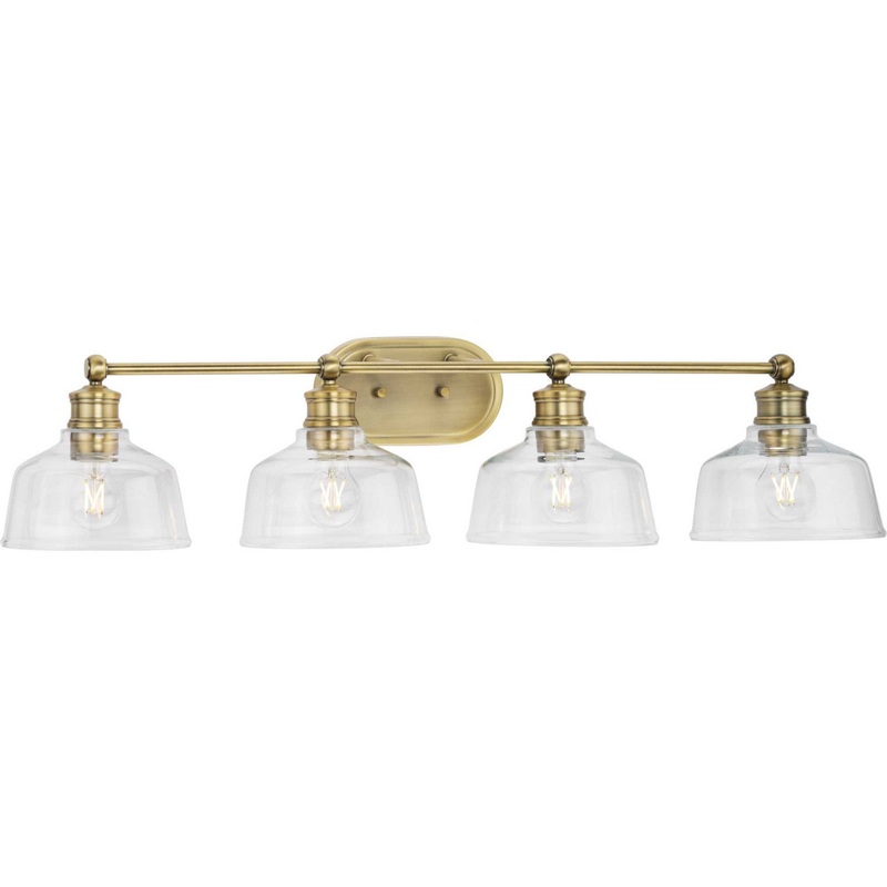 Singleton Four Light Bath in Vintage Brass