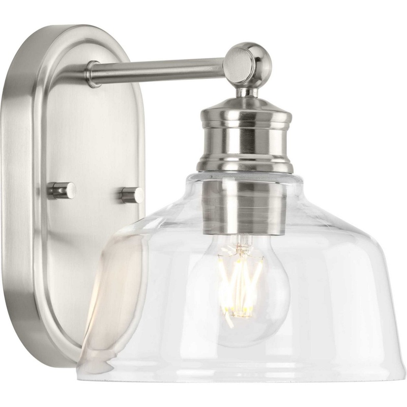 Singleton One Light Bath in Brushed Nickel