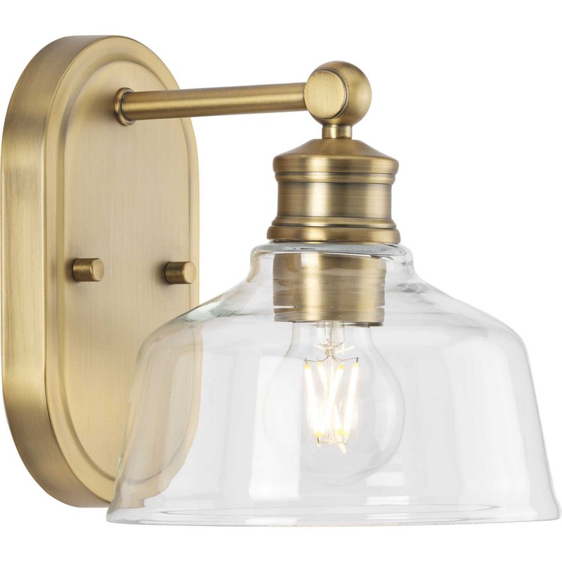 Singleton One Light Bath in Vintage Brass