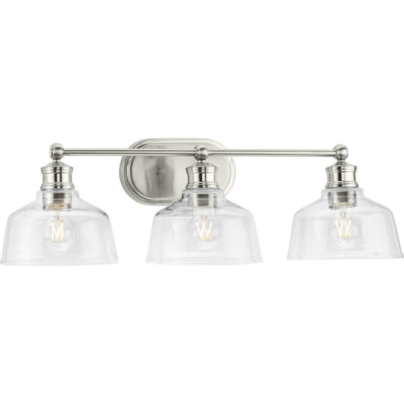 Singleton Three Light Bath in Brushed Nickel