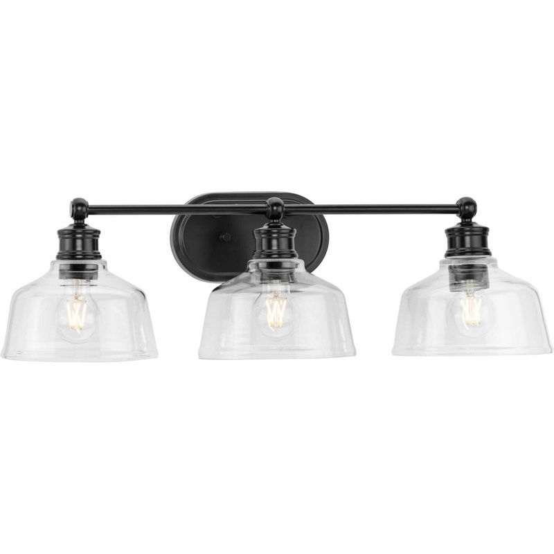 Singleton Three Light Bath in Matte Black