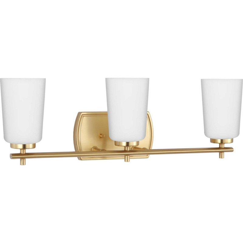 Adley Three Light Bath in Satin Brass