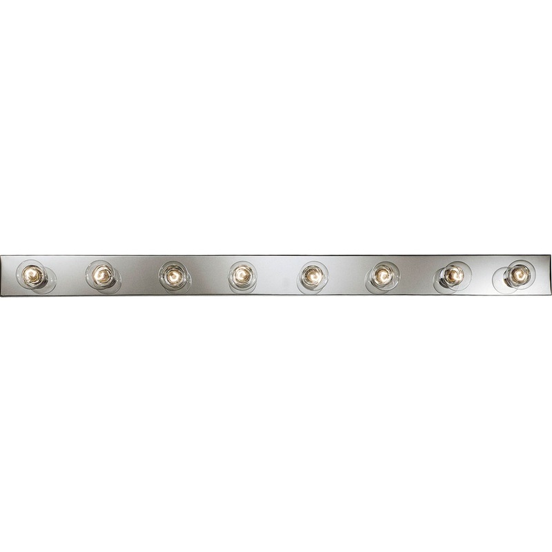 Broadway-Economy Eight Light Bath in Polished Chrome