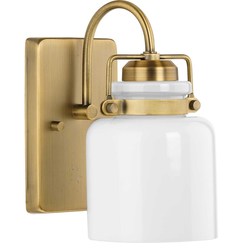 Fessler One Light Bath in Vintage Brass