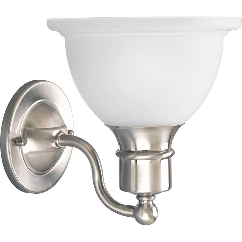 Madison One Light Bath Bracket in Brushed Nickel