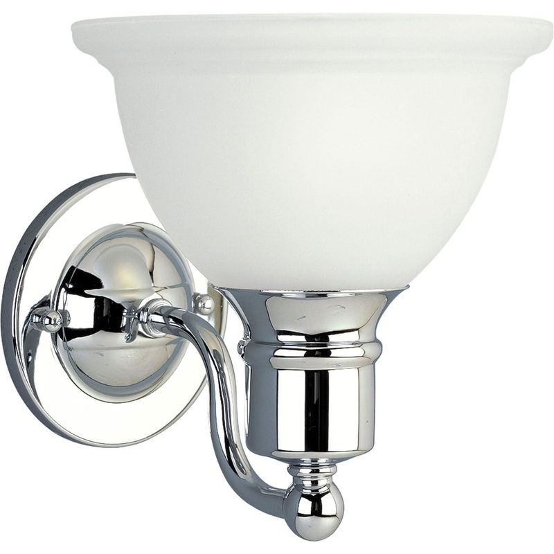 Madison One Light Bath Bracket in Polished Chrome