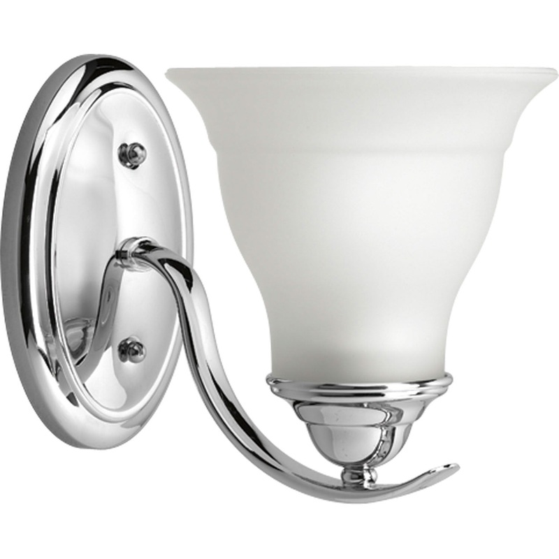 Trinity One Light Bath Bracket in Polished Chrome