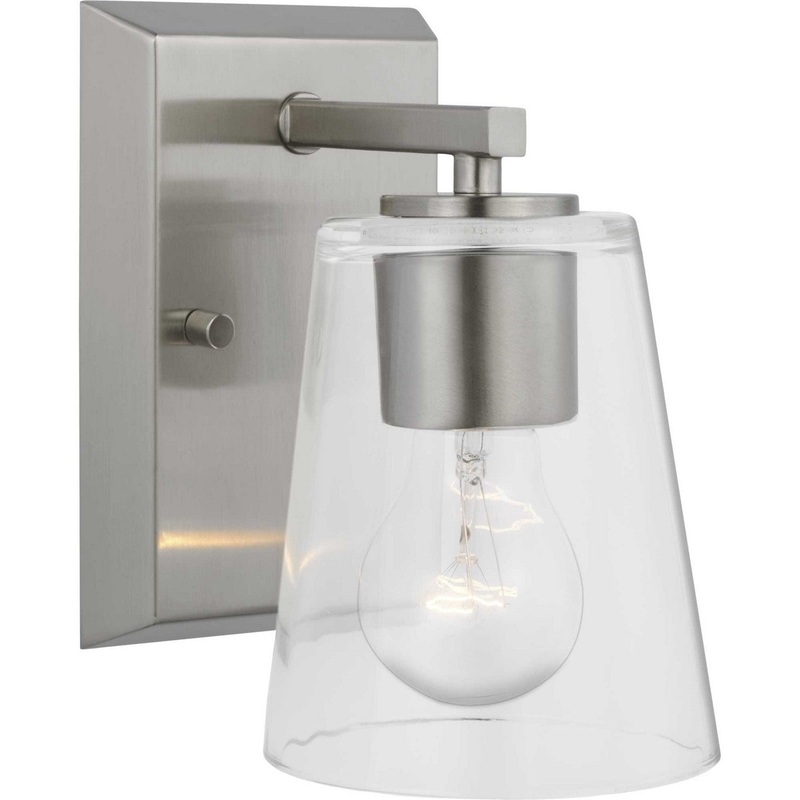 Vertex One Light Bath in Brushed Nickel