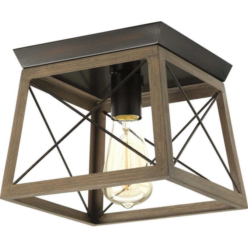 Briarwood One Light Flush Mount in Antique Bronze