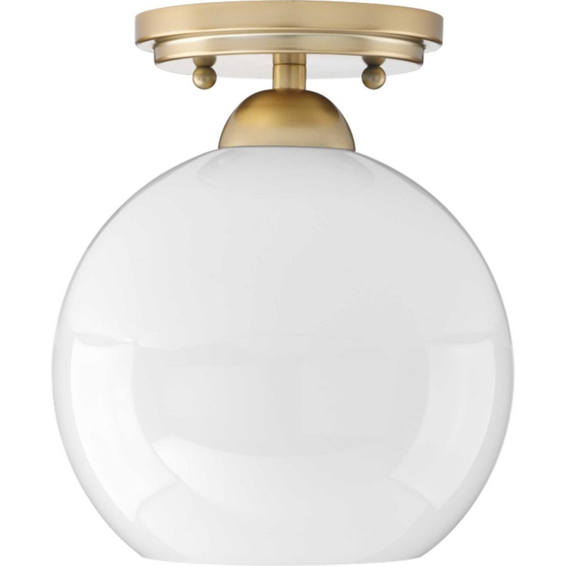 Carisa One Light Flush Mount in Vintage Gold