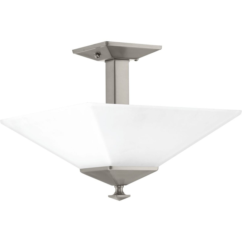 Clifton Heights Two Light Semi Flush Mount in Brushed Nickel