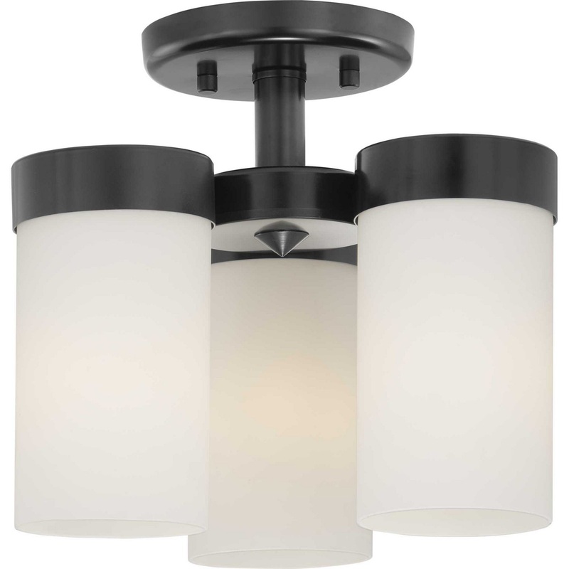 Elevate Three Light Flush Mount in Black