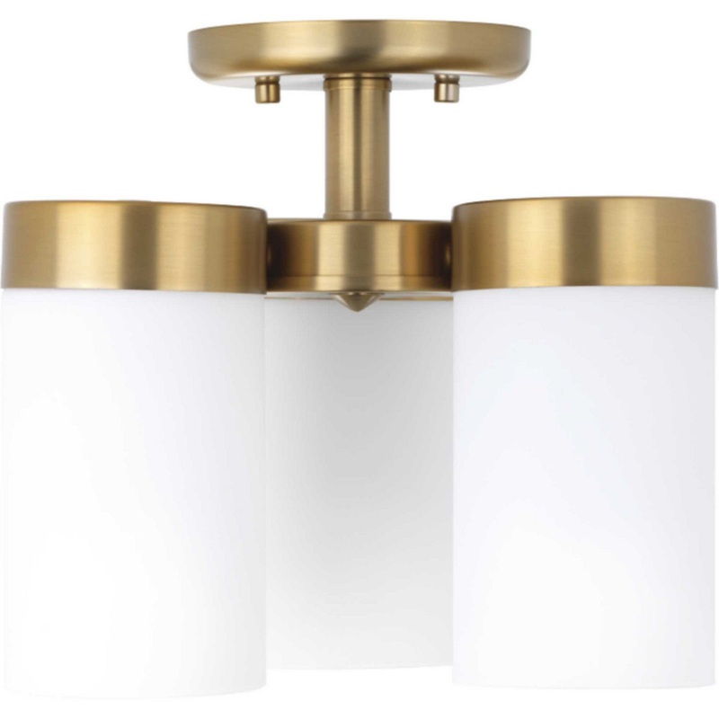 Elevate Three Light Flush Mount in Brushed Bronze