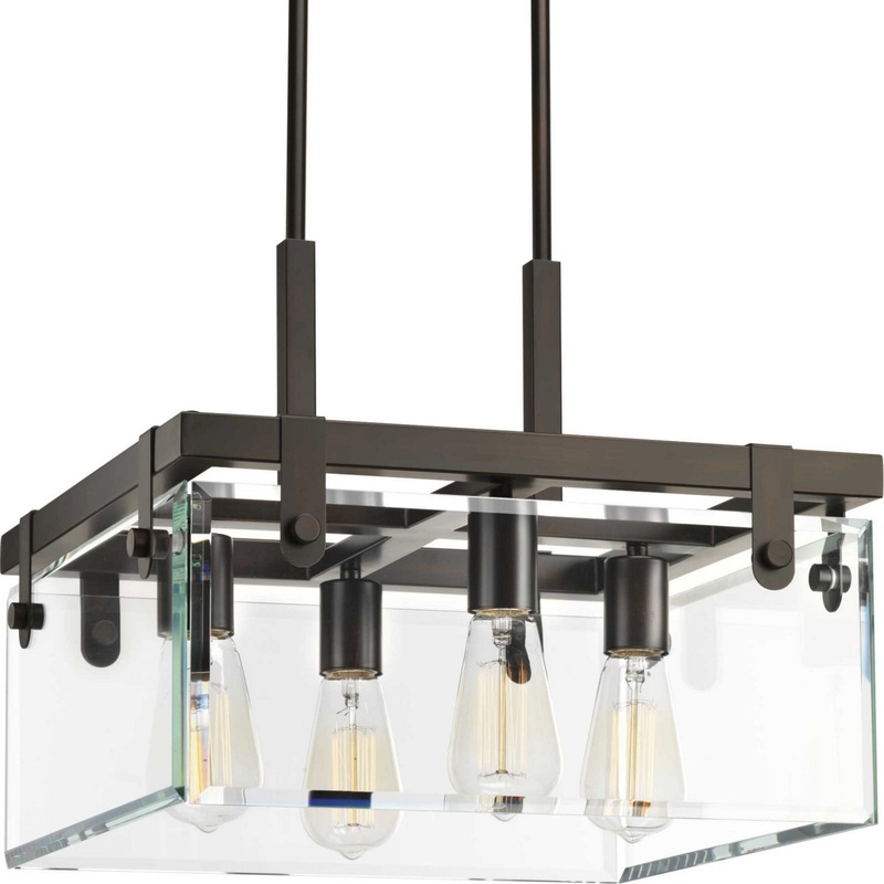 Glayse Four Light Semi-Flush/Convertible in Antique Bronze
