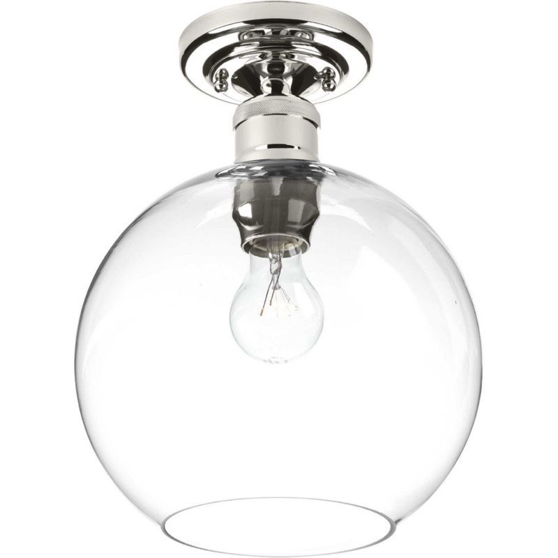 Hansford One Light Flush Mount in Polished Nickel