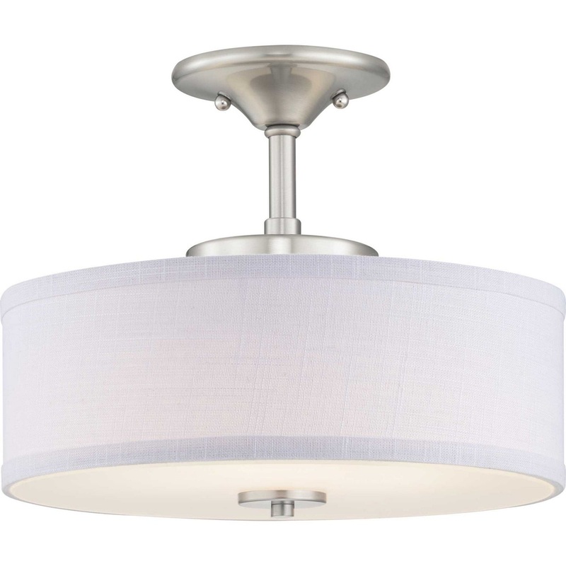 Inspire Led LED Semi-Flush in Brushed Nickel