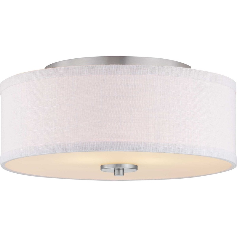 Inspire Two Light Flush Mount in Brushed Nickel