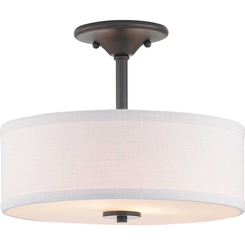 Inspire Two Light Semi-Flush Mount in Graphite