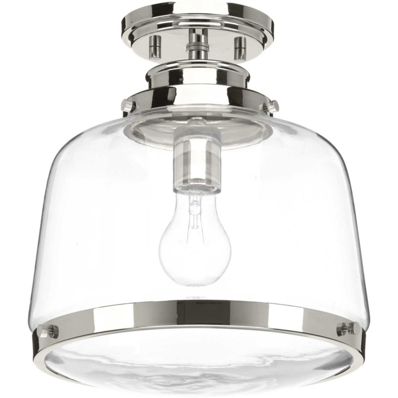 Judson One Light Flush Mount in Polished Nickel