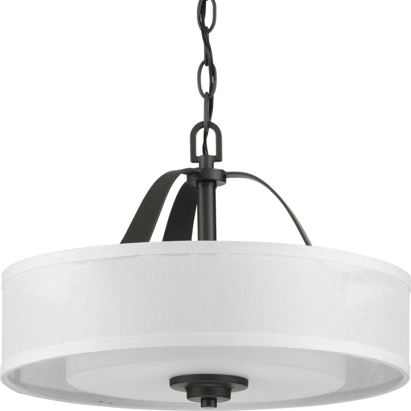 Kene Two Light Semi Flush Convertible in Graphite
