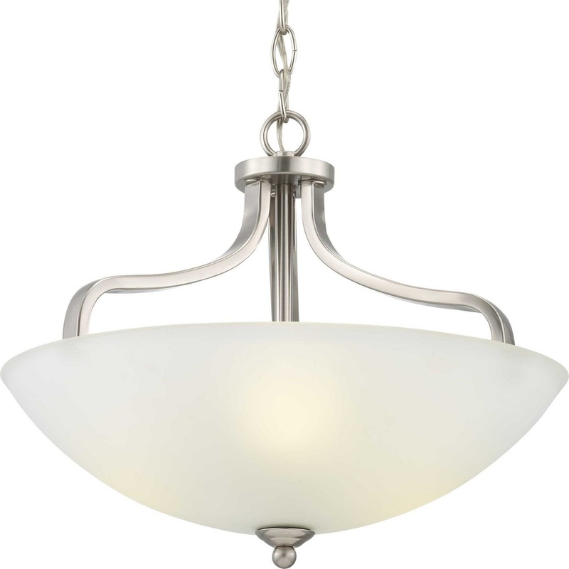 Laird Three Light Semi-Flush Mount in Brushed Nickel