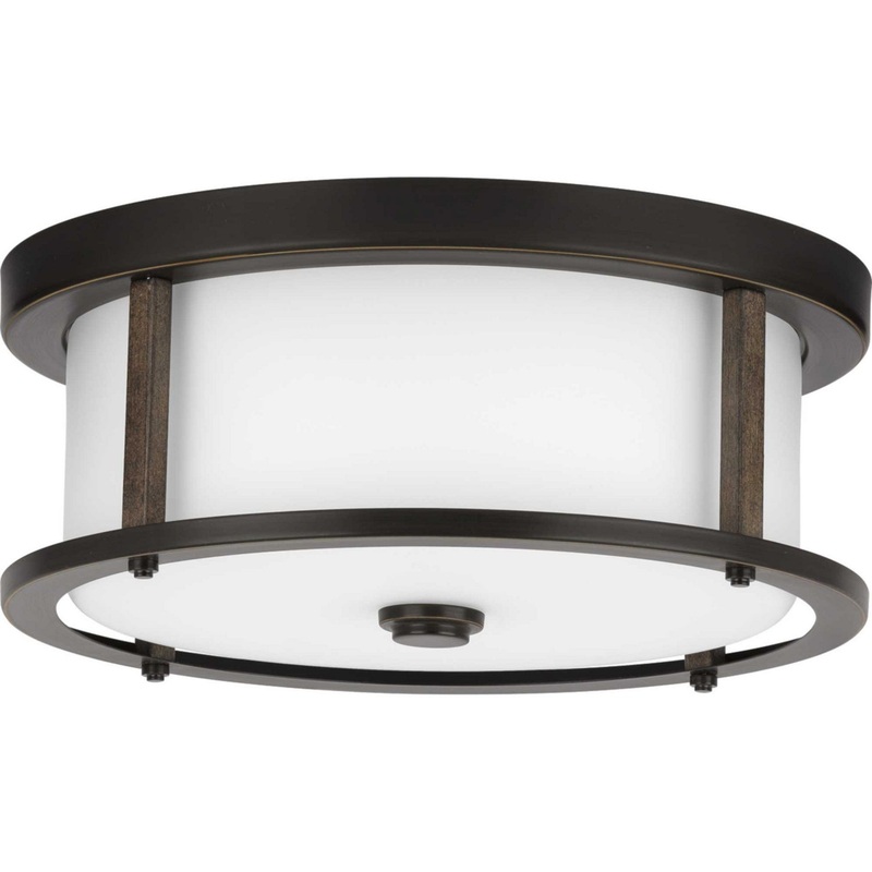 Mast Two Light Flush Mount in Antique Bronze