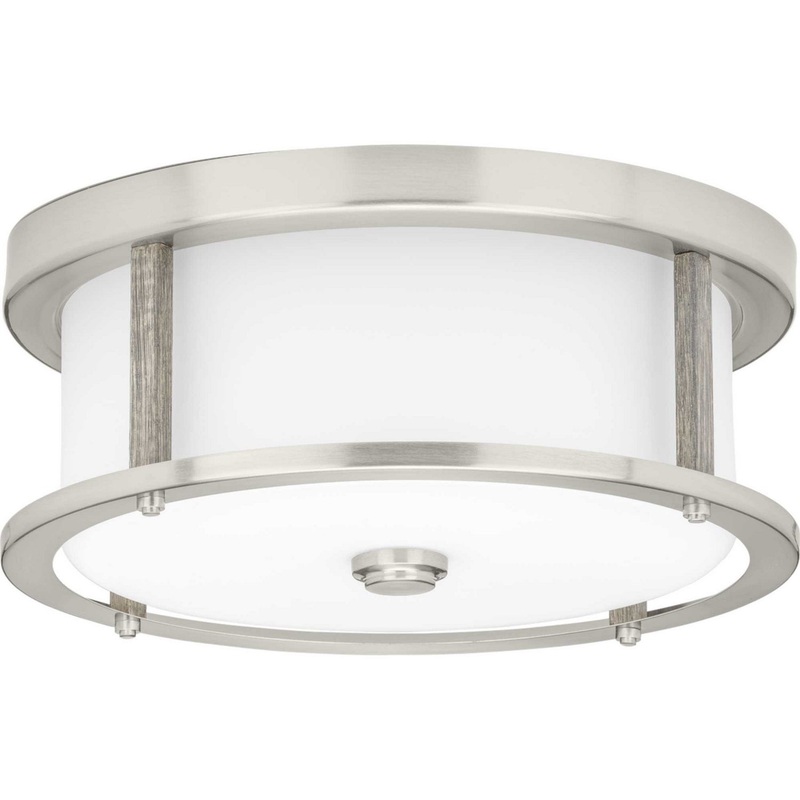 Mast Two Light Flush Mount in Brushed Nickel
