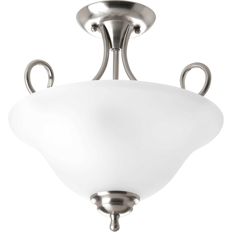 Melon Two Light Semi-Flush Mount in Brushed Nickel