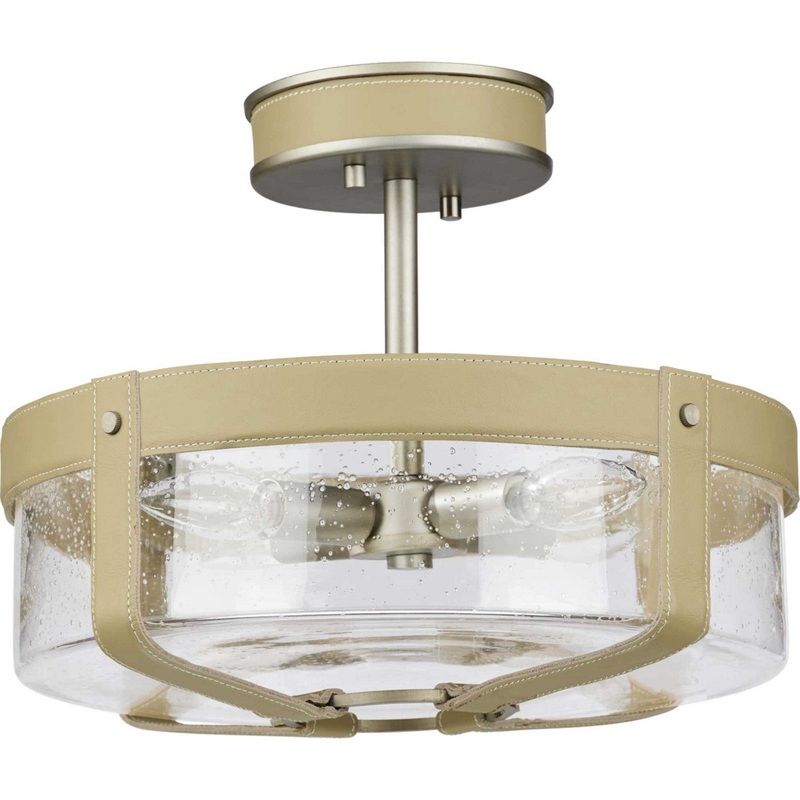 Point Dume-Rockdance Four Light Semi Flush Mount in Antique Nickel