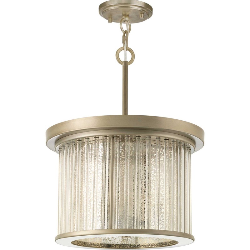 Point Dume-Sequit Point Three Light Semi Flush Mount in Antique Nickel