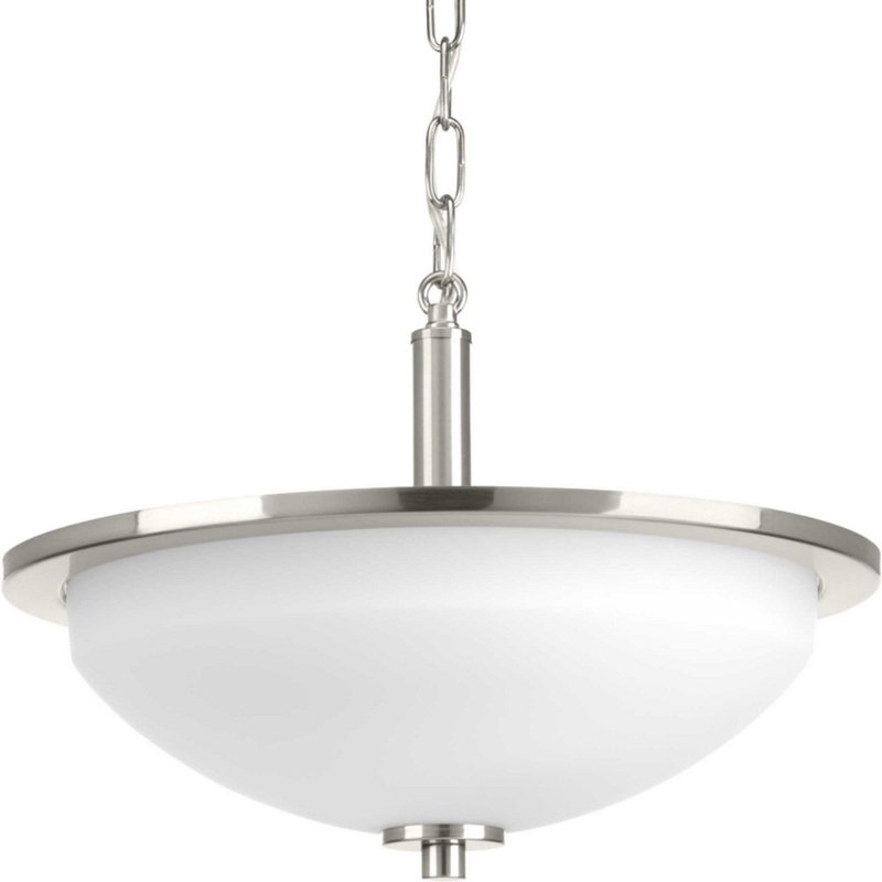 Replay Two Light Semi-Flush Convertible in Brushed Nickel