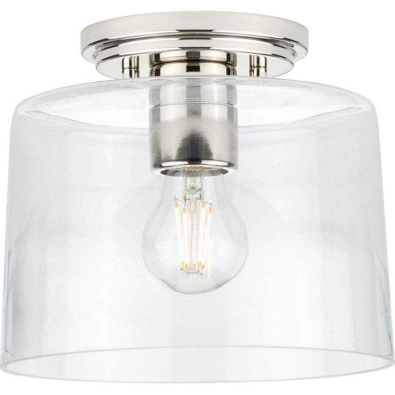 Adley One Light Flush Mount in Polished Nickel