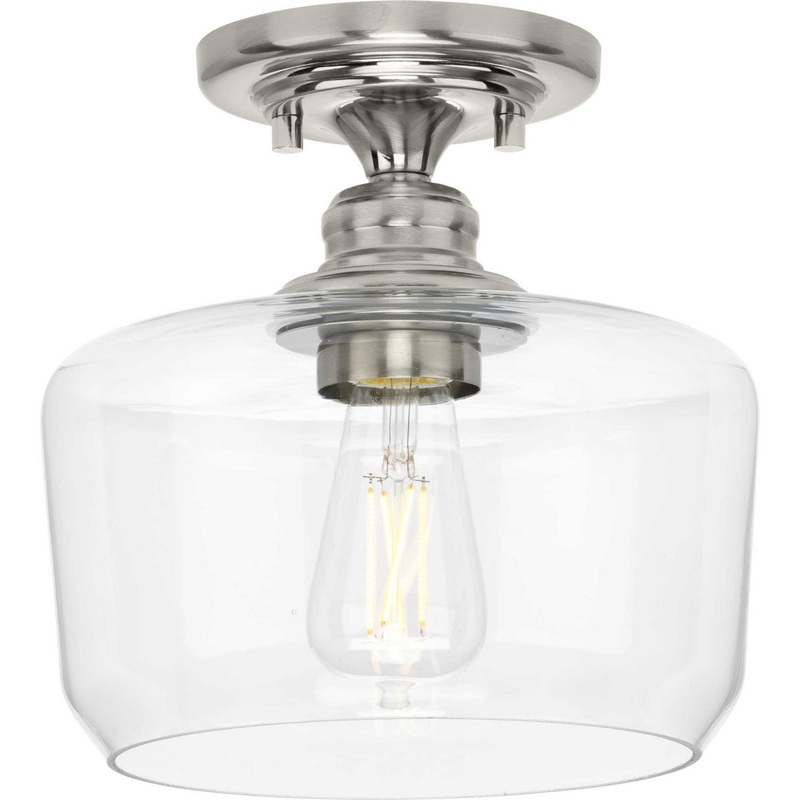 Aiken One Light Flush Mount in Brushed Nickel