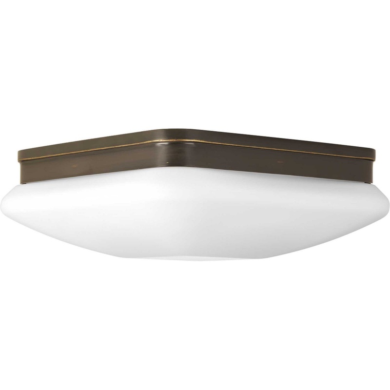 Appeal - Opal Two Light Flush Mount in Antique Bronze