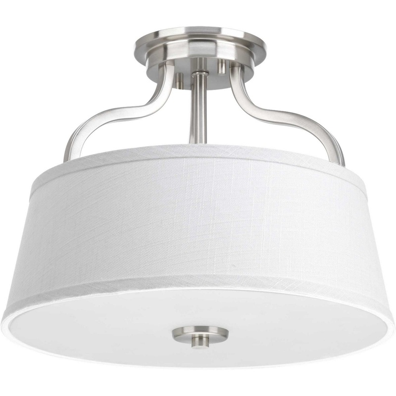 Arden Two Light Semi-Flush Mount in Brushed Nickel