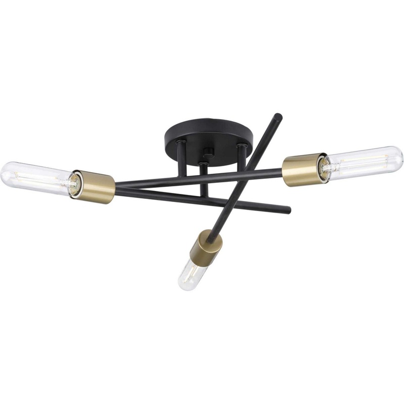 Astra Three Light Semi Flush Mount in Antique Bronze