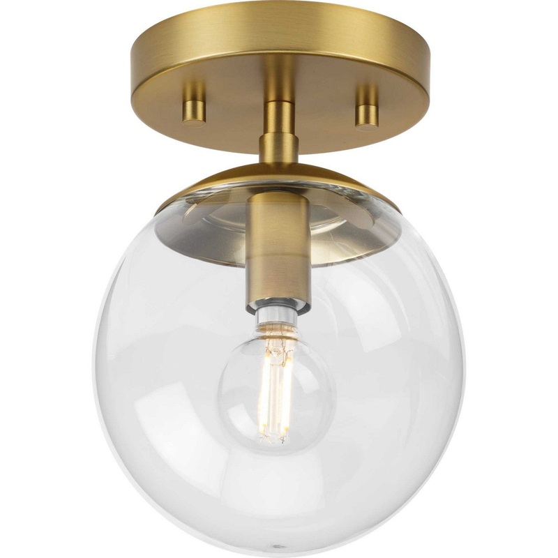 Atwell One Light Flush Mount in Brushed Bronze