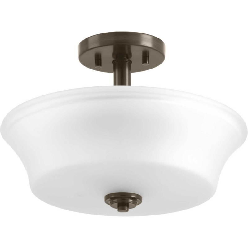 Cascadia Two Light Semi-Flush Convertible in Antique Bronze