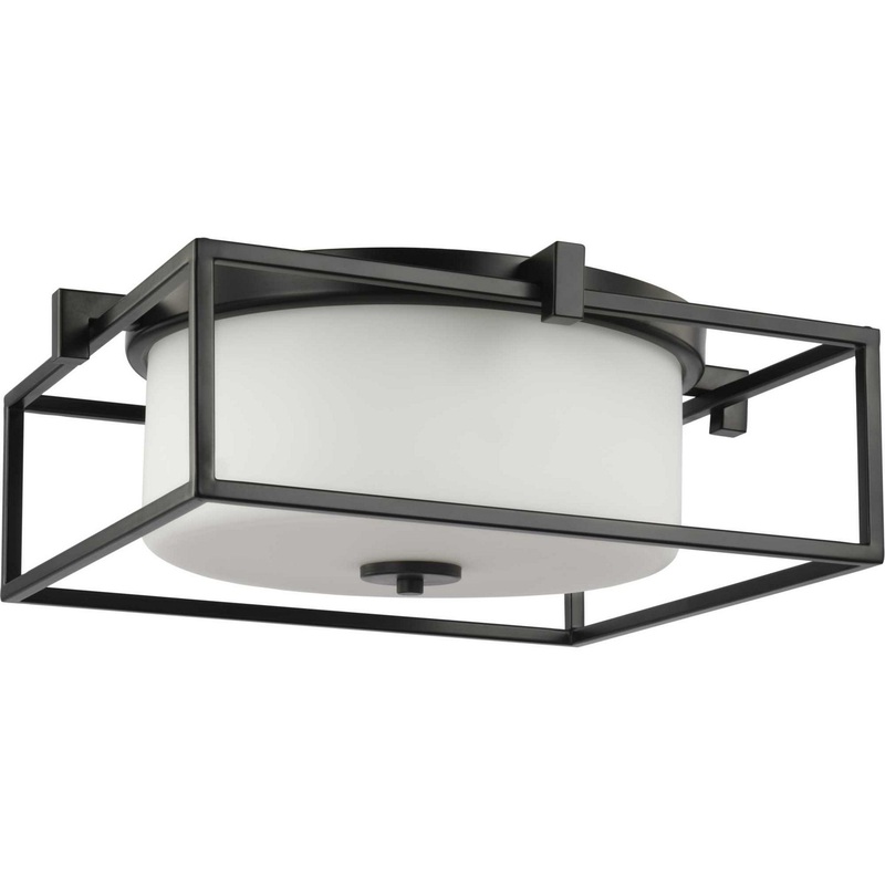 Chadwick Two Light Flush Mount in Black