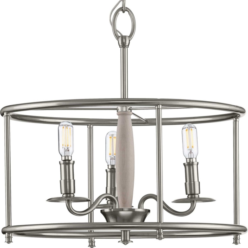 Durrell Three Light Semi Flush Convertible in Brushed Nickel