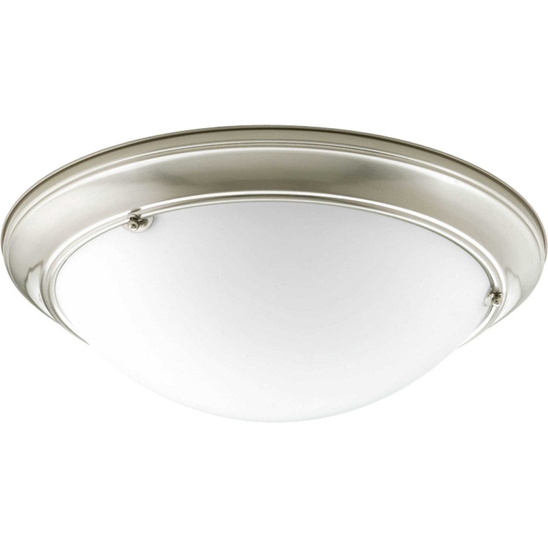 Eclipse Three Light Flush Mount in Brushed Nickel