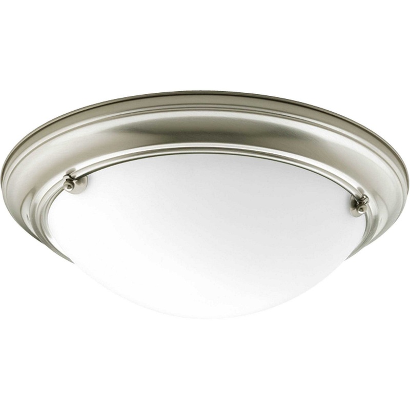 Eclipse Two Light Flush Mount in Brushed Nickel