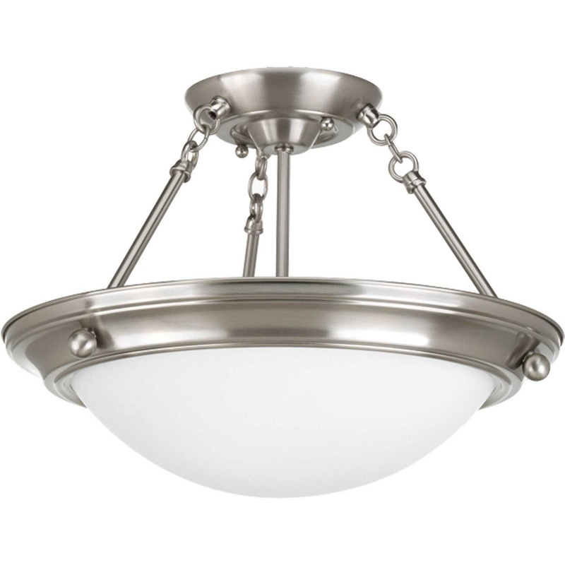 Eclipse Two Light Semi-Flush Mount in Brushed Nickel