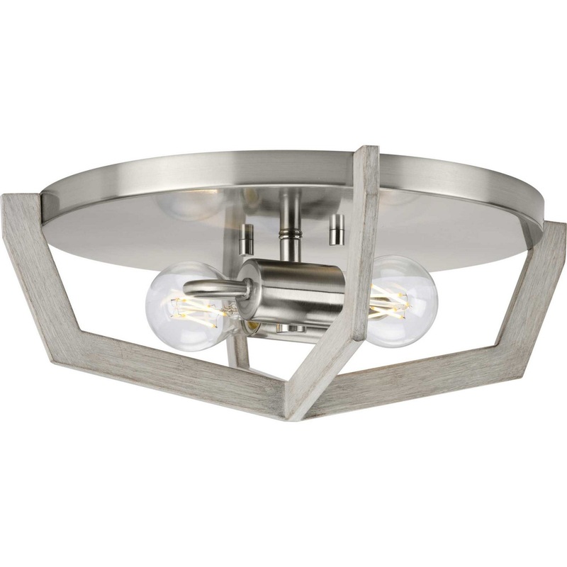 Galloway Two Light Flush Mount in Brushed Nickel