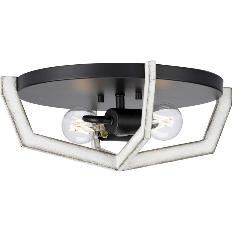 Galloway Two Light Flush Mount in Matte Black