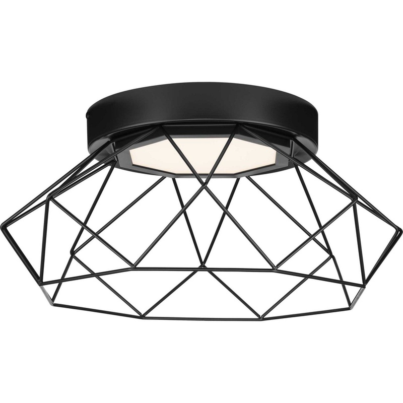 Geodesic Led LED Flush Mount in Matte Black