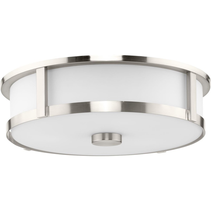 Gilliam Three Light Flushmount in Brushed Nickel