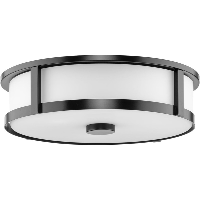 Gilliam Three Light Flushmount in Matte Black
