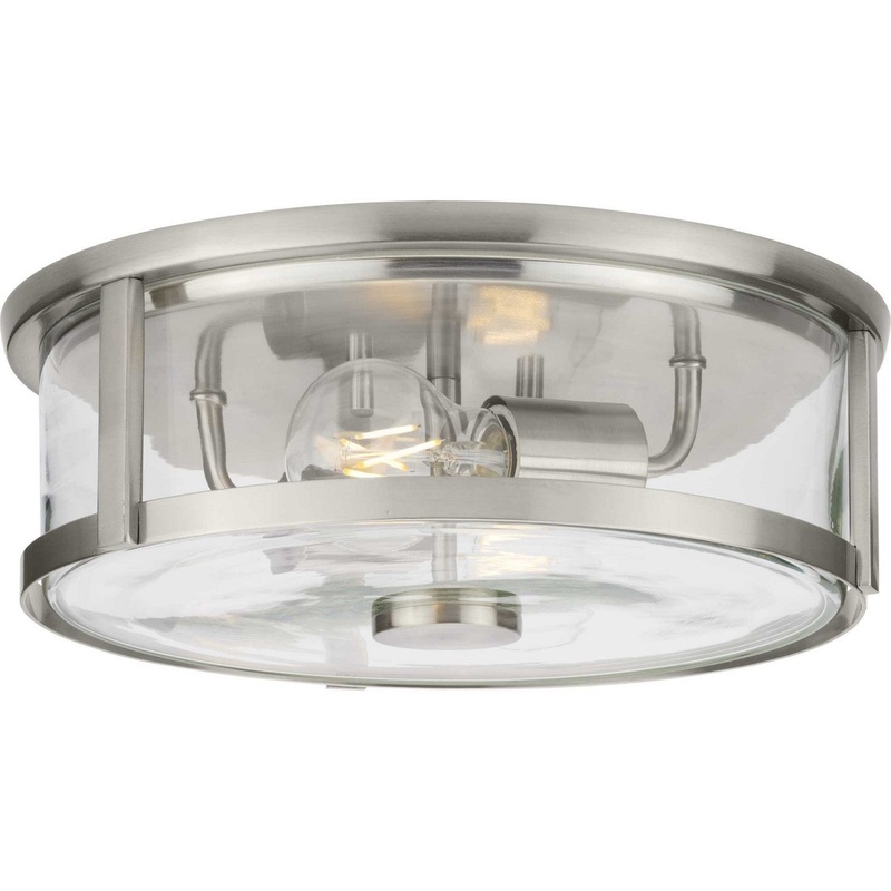 Gilliam Two Light Flush Mount in Brushed Nickel